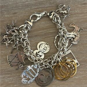 925 SILVER 12 DAYS OF CHRISTMAS CHARM BRACELET